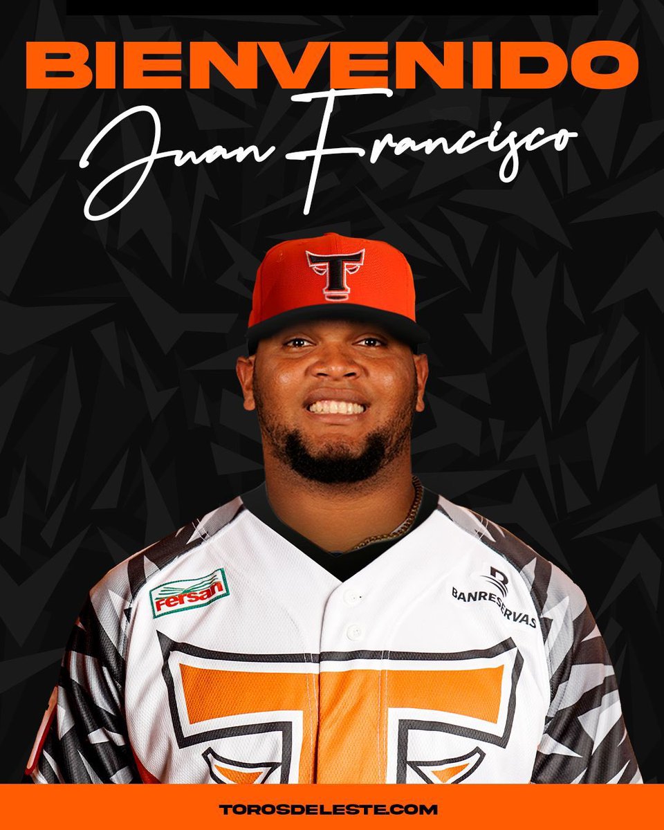 TorosdelEste's tweet photo. La damos la bienvenida OFICIAL a líder de todos los tiempos en cuadrangulares (84) en nuestro béisbol. 
¡Bienvenido a tu casa 🔥🔥🔥Juan Francisco! https://t.co/ubbZi0qVCi