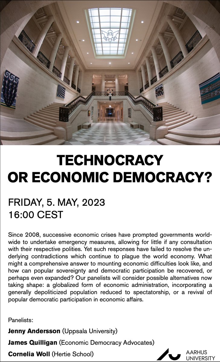 Aarhus University Seminar: Beyond Neoliberalism tweet media