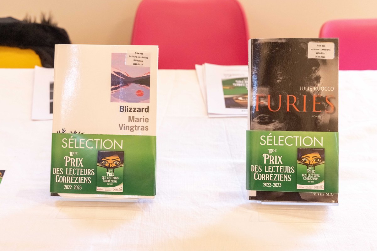 📚 | Prix des lecteurs #corréziens : 2 romans en lice pour décrocher le prix de cette 10ème édition !

"Blizzard" de Marie Vingtras
"Furies" de Julie Ruocco

C'est maintenant à vous, lecteurs corréziens, de voter : ➡ bit.ly/PrixDesLecteur…