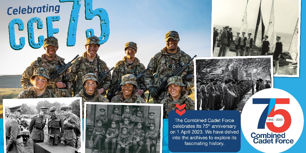 On 1 April, the CCF marked their 75 years of equipping young people with new skills, improved teamwork, confidence and leadership. It's the start of a whole year of celebrations, which will commemorate the military-themed youth organisation's 75-year history. #CCF75