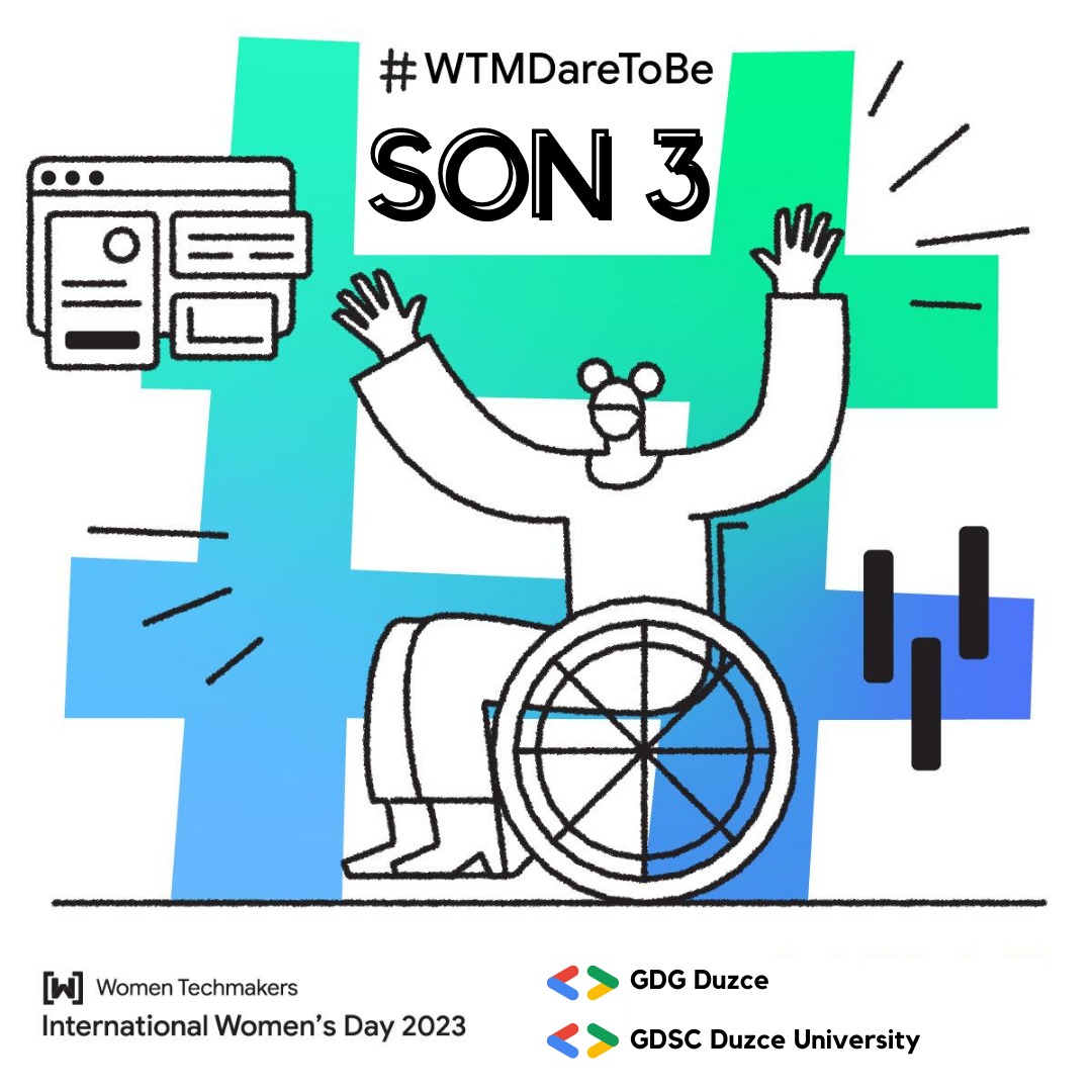 📢Etkinliğimize son 3 gün kaldığını hatırlatmak istedik.

🌸Birbirinden değerli konuşmacıların yer aldığı, katılım sertifikası vereceğimiz etkinliğimize hepinizi heyecanla bekliyoruz.

 #wtm #iwd23 #google #googledev #duzce #duzceetkinlik #DareToBe
