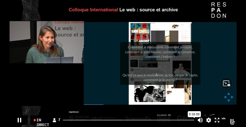 cgenin's tweet image. Servanne Monjour se demande comment archiver le projet #Marylin d&apos;@athanorster dans le colloque Respadon webtv.univ-lille.fr/live/97/fr-col… #webarchive #Respadon