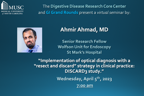 drahmirahmad's tweet photo. It was a huge honour to share the findings from the DISCARD3 study at the Medical University of South Carolina today. I feel optimistic that the GI community is ready to implement a resect and discard strategy in real life clinical practice @MUSChealth @MUSCddrcc #DISCARD3 https://t.co/tqyh1wcnCF