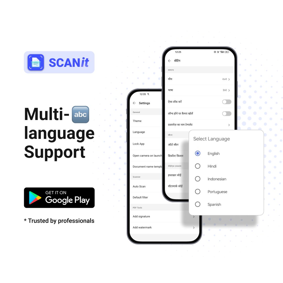 scanit_app's tweet photo. Break down language barriers with Scanit! Our app now supports multiple languages! Scan your documents with ease, no matter the language, and take your productivity to the next level📈🚀

Download the app using the link:
https://t.co/EgwcJbBZYv

#scanit #scannerapp #multilingual https://t.co/BPxxMKdJ4s