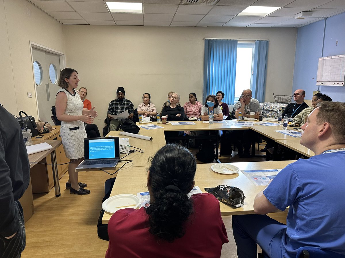 Sonali_inscrubs's tweet photo. Hugely excited to be a part of this workshop bringing together ICU nurses @ImperialNHS to think about how wider determinants of health might be impacting staffing! @WeAreThePSC @melaniejdenison @hhanaesthesia https://t.co/zrS4GfcSH9