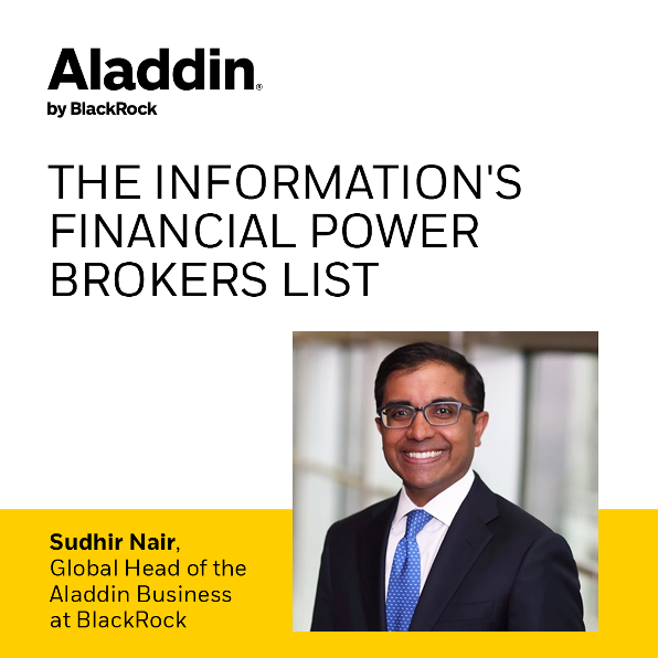 dmanstretta's tweet photo. I'm happy to share that Sudhir Nair, Global Head of Aladdin Business, has been recognized as one of The Information's New Financial Power Brokers within the “Tech Platform Leaders” category. #OneBlackRock https://t.co/uJ1LrJqrXB https://t.co/vO6vvyFKJ7
