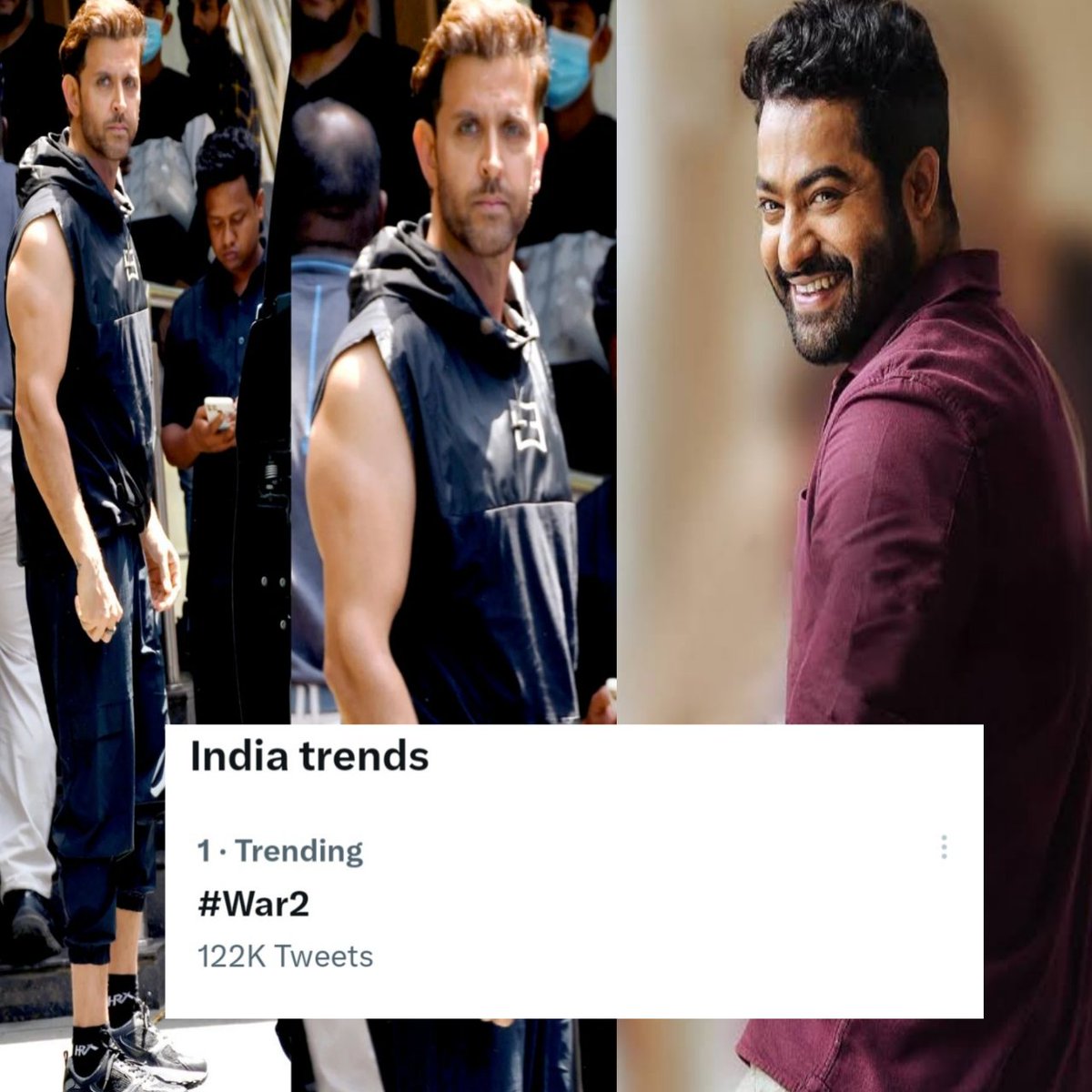 Trending at No 1 #War2 
Just an announcement -122k + Counting 
#HrithikRoshan #JrNTR #War2 #AyanMukherjee