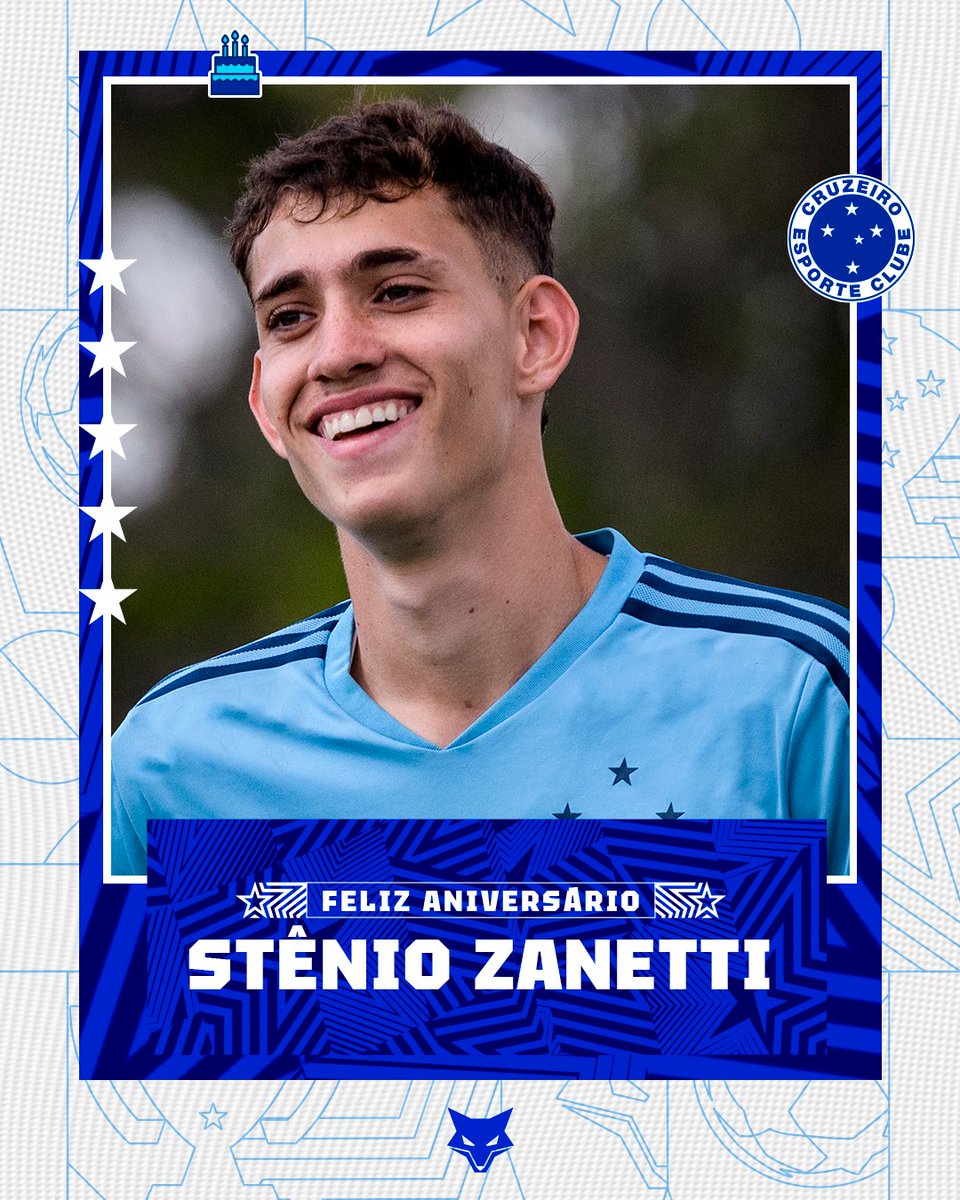 Cruzeiro's tweet photo. 🎂Nosso atacante Stênio #vintou hoje! O #CriadaToca foi destaque no Sul-Americano Sub-20 deste ano e também esteve no elenco do Brasileirão 2022.
Felicidades e sucesso, campeão! 🥳💙
Deixe seus parabéns pra ele👇 https://t.co/9geQ9vvARp