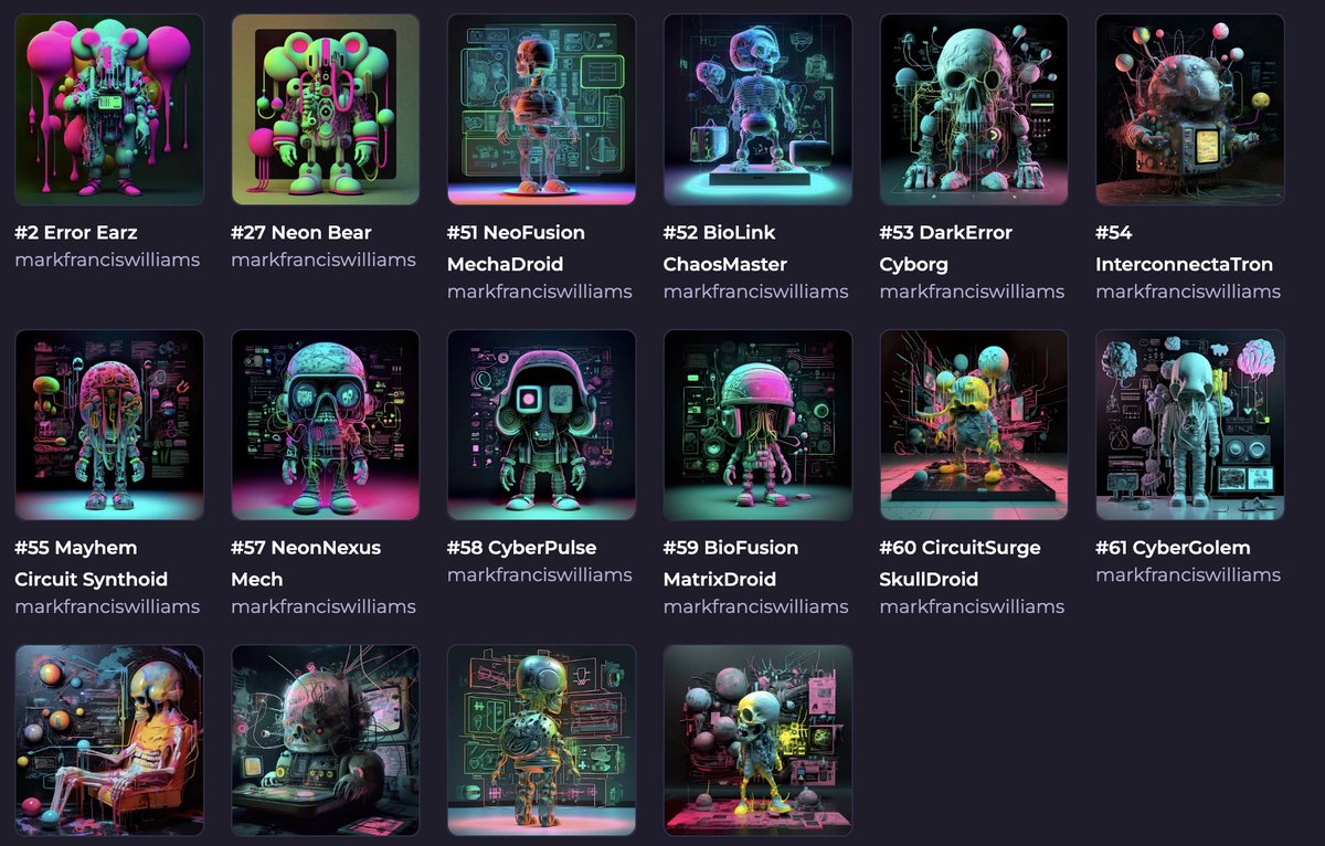 mfwArt's tweet photo. 🔥🚀 Get ready, #NFT fam! The BIG DROP is coming to @zusemarket! 🌟 Introducing: Beautiful Errors, featuring CyberMeld SkullBot, NeonFusion MechaDroid, BioLink ChaosMaster, DarkError Cyborg, and more! 😱💥 Don't miss these epic, one-of-a-kind #NFTs!
#hbarbarians #hbarnft #hederanft #hbar