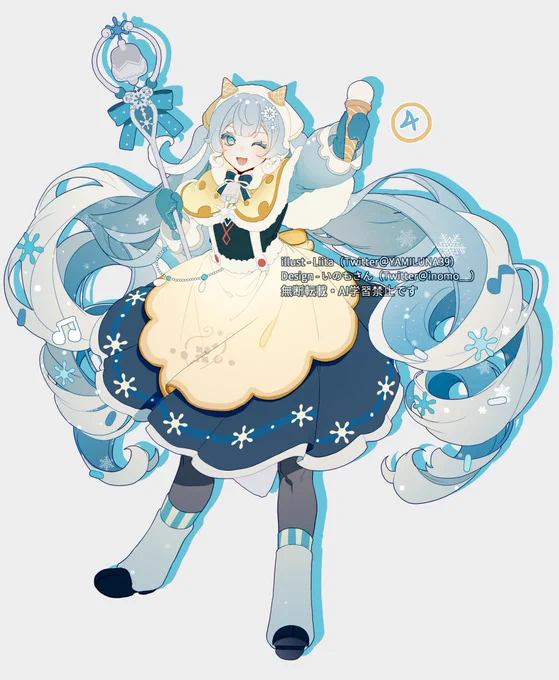 #雪ミク2024 #らくがき    4番ちゃん 