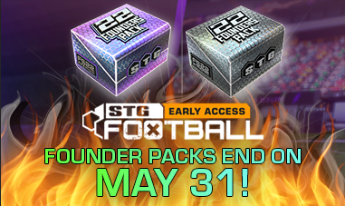 STG_Football's tweet photo. 🚨Last chance for Founder Packs! 🚨 

The End Date is May 31st, after which they won't be available in the store.

Hurry and purchase now before they are gone! Receive bonus in-game currency for each pack purchased.

Join our discord for more information! https://t.co/AnQTApahJo
