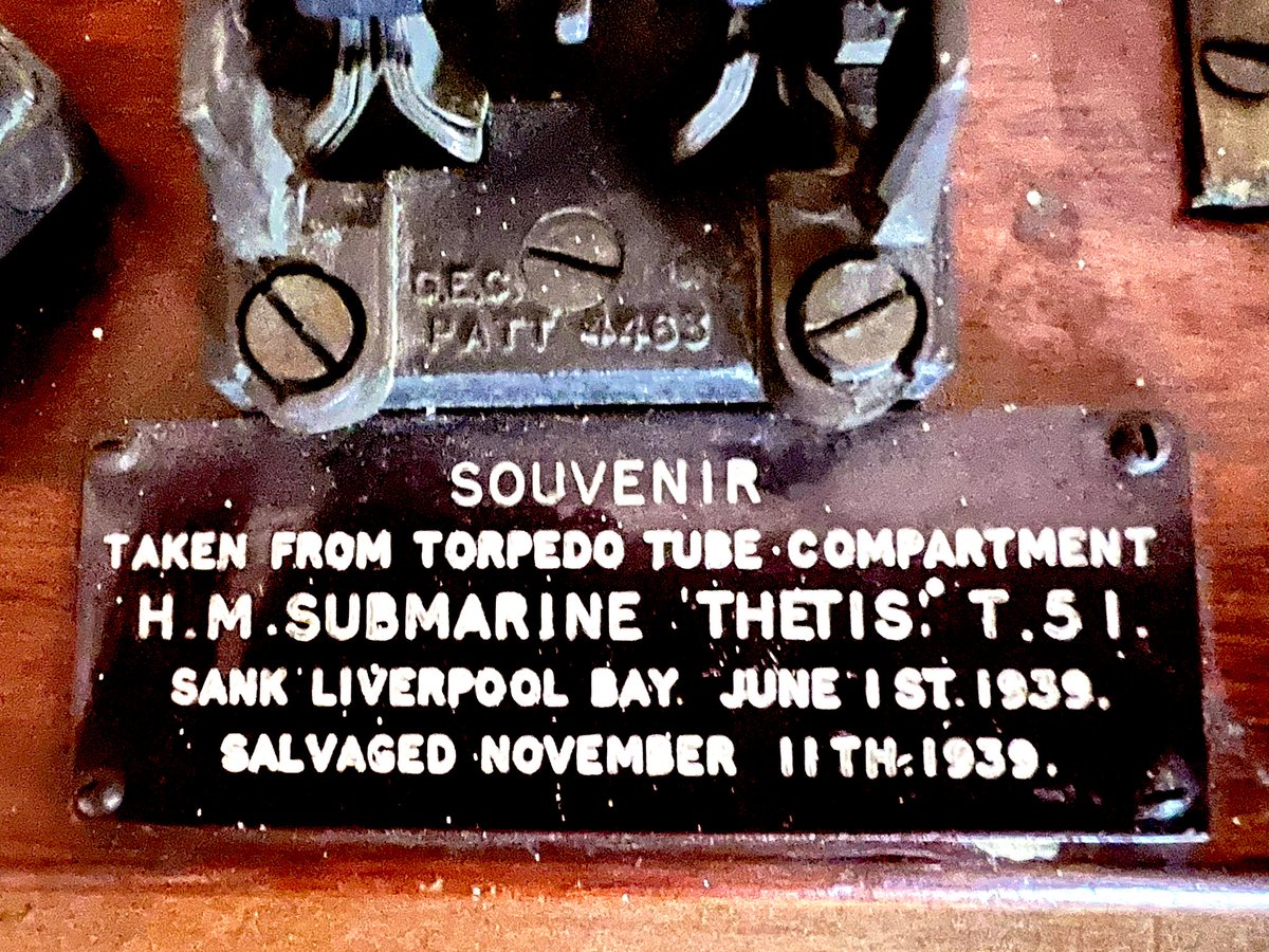 CatoCrane's tweet photo. #Thetis Tragedy in Liverpool Bay - 4 People Survived out of 103 Crew &amp; Engineers - Salvaged &amp; Renamed HMS Thunderbolt - Sank with All Hands Lost 14th March 1943 - Auction Late April at Cato Crane @heswallmagazine @shrewsmorris @thedustyteapot @ShipNews @MCA_media @outonashout #UK https://t.co/Uap30xcQPL