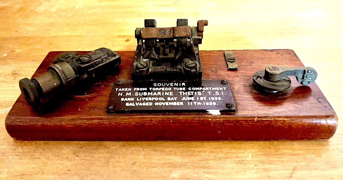 CatoCrane's tweet photo. #Thetis Tragedy in Liverpool Bay - 4 People Survived out of 103 Crew &amp; Engineers - Salvaged &amp; Renamed HMS Thunderbolt - Sank with All Hands Lost 14th March 1943 - Auction Late April at Cato Crane @heswallmagazine @shrewsmorris @thedustyteapot @ShipNews @MCA_media @outonashout #UK https://t.co/Uap30xcQPL