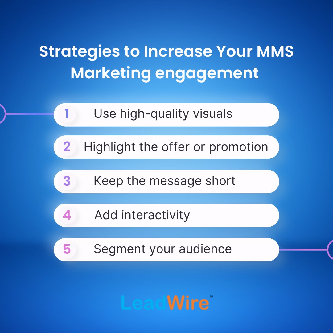 Make them ready to be visually impressed with your exclusive MMS offers! 📸🤩 

#MMSMarketing #VisualEngagement #ExclusiveOffers #InteractiveContent #SegmentationStrategy