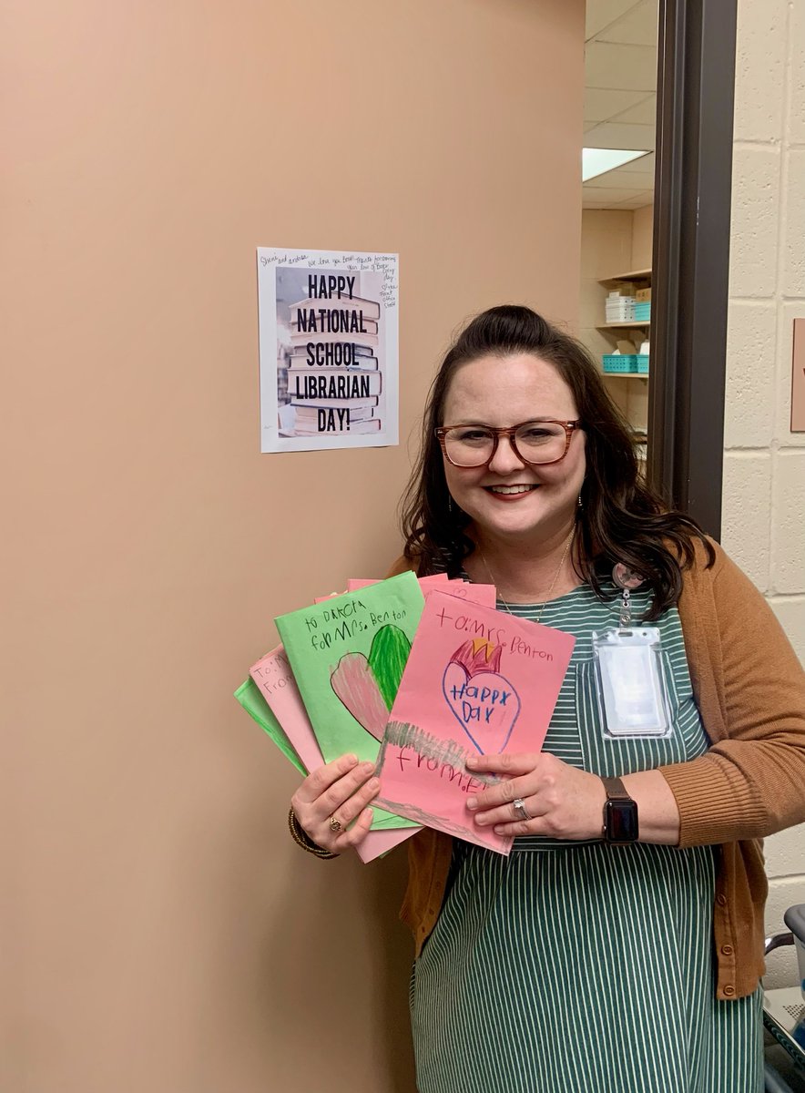 "Librarians are tour-guides for all knowledge" Patrick Ness. We call Mrs. Benton "Librarian" because book wizard isn't an official title! We are so thankful to her! Happy School Librarian Appreciation Day! <a href="/KuehnleKISD/">Kuehnle Elementary</a> <a href="/KleinISD/">Klein ISD</a> #schoollibrarianappreciationday