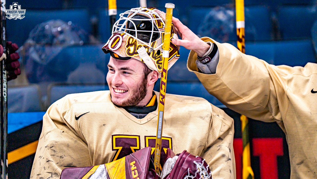 NCAAIceHockey's tweet photo. Feelin' 𝐆𝐎𝐋𝐃𝐄𝐍 in the Sunshine State! 🟡🔴

 #MFrozenFour x @GopherHockey https://t.co/PtZyzK9Sdb
