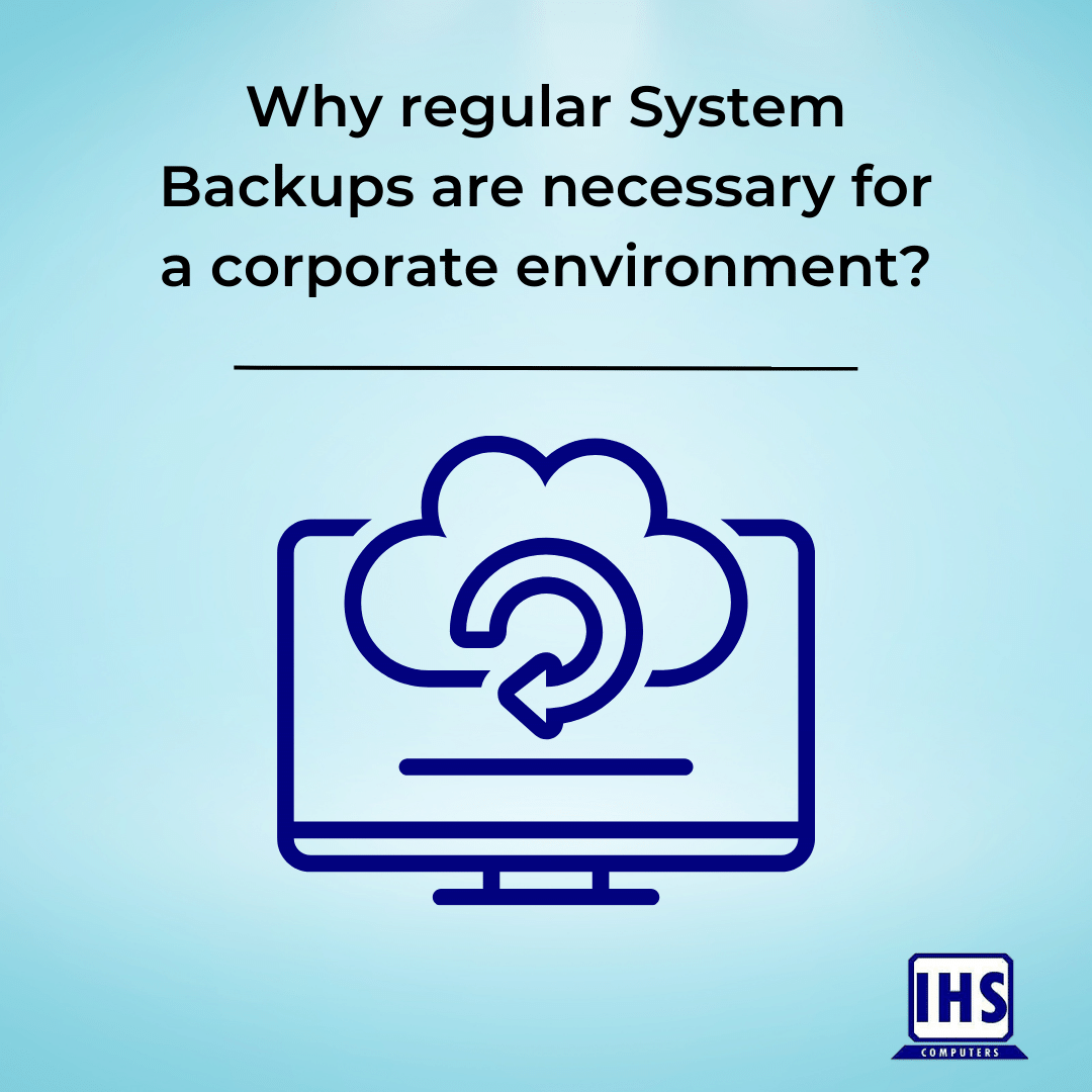 IHScomputersGA's tweet image. Regular system backups are necessary for a corporate environment to protect against data loss, maintain the security of sensitive data, and improve system performance.

#systembackup #databackup #dataprotection