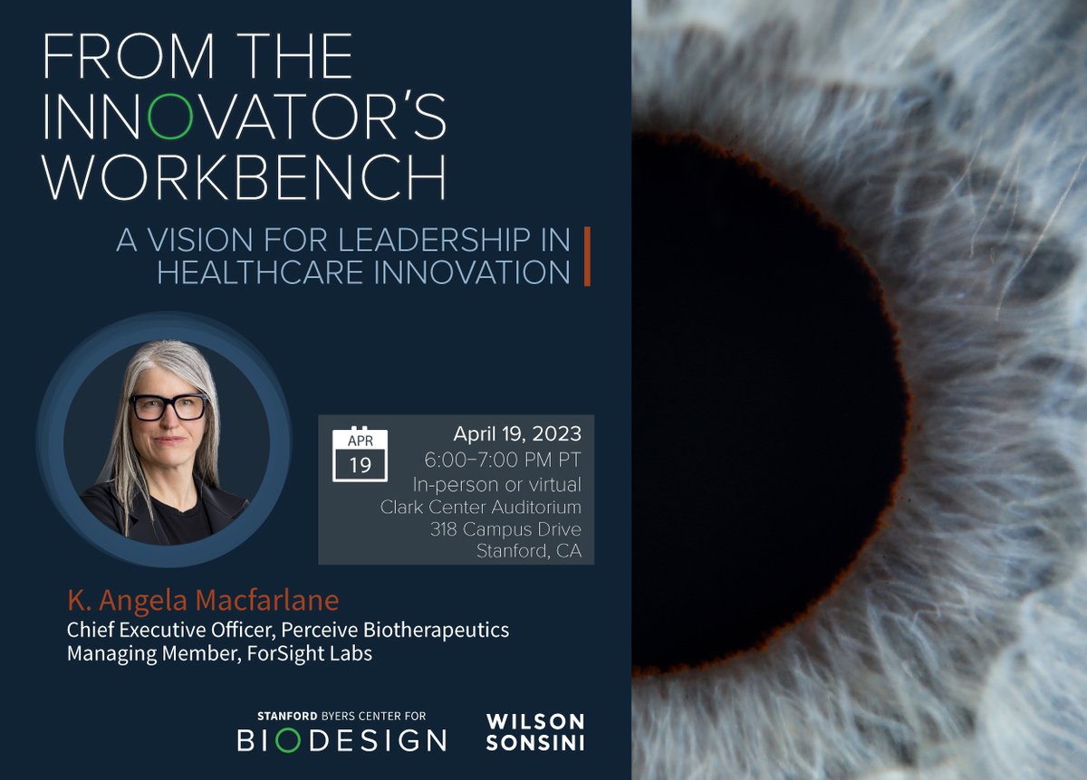 K. Angela Macfarlane has a unique leadership style. How did that come about? Find out on April 19 as we discuss this and other topics from her remarkable career in our series 'From the Innovators Workbench.' Join us! ow.ly/UM4X50NyYJa #medtech #healthtech #womenintech