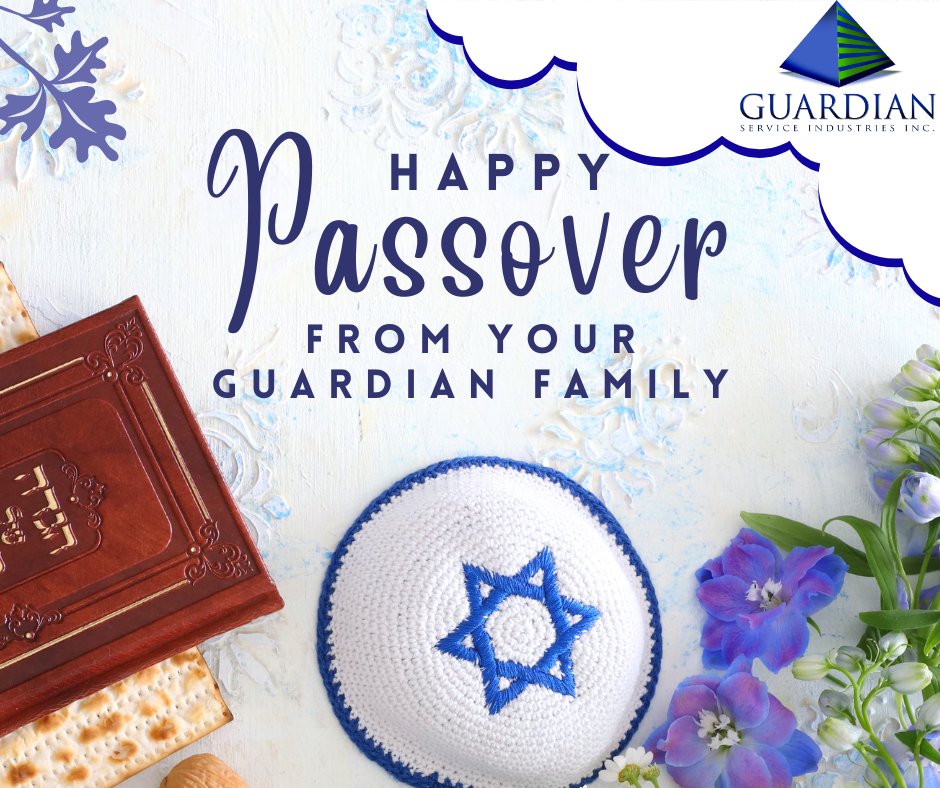 GSIndustriesInc's tweet photo. To all our friends and partners that observe, wishing you a wonderful Passover and a blessed season.  #TeamGuardian #passover2023 #happyandhealthy #family #community #givingback https://t.co/KvSdKOa5K3