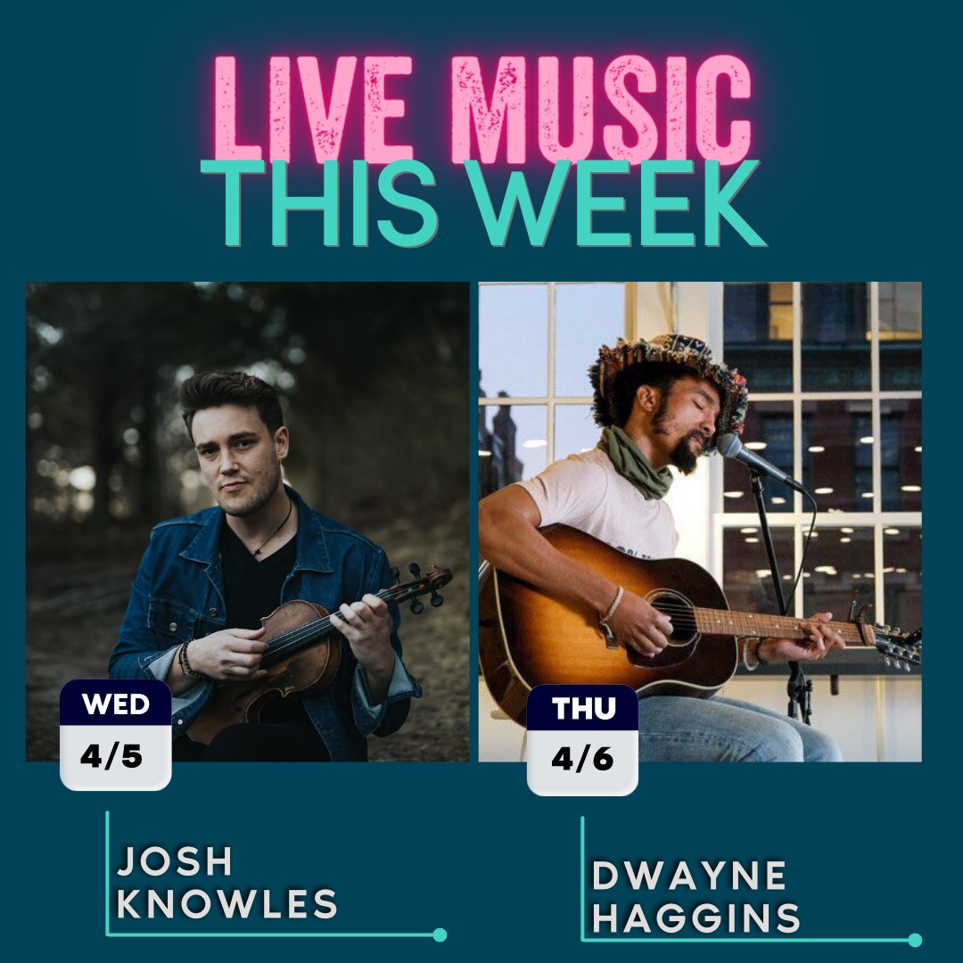 sumiaohunan's tweet photo. Check out this week's live music lineup! Join us from 6-9 every Wednesday and Thursday for good eats and good tunes. 🎶 https://t.co/ZiY3Cwp8EP