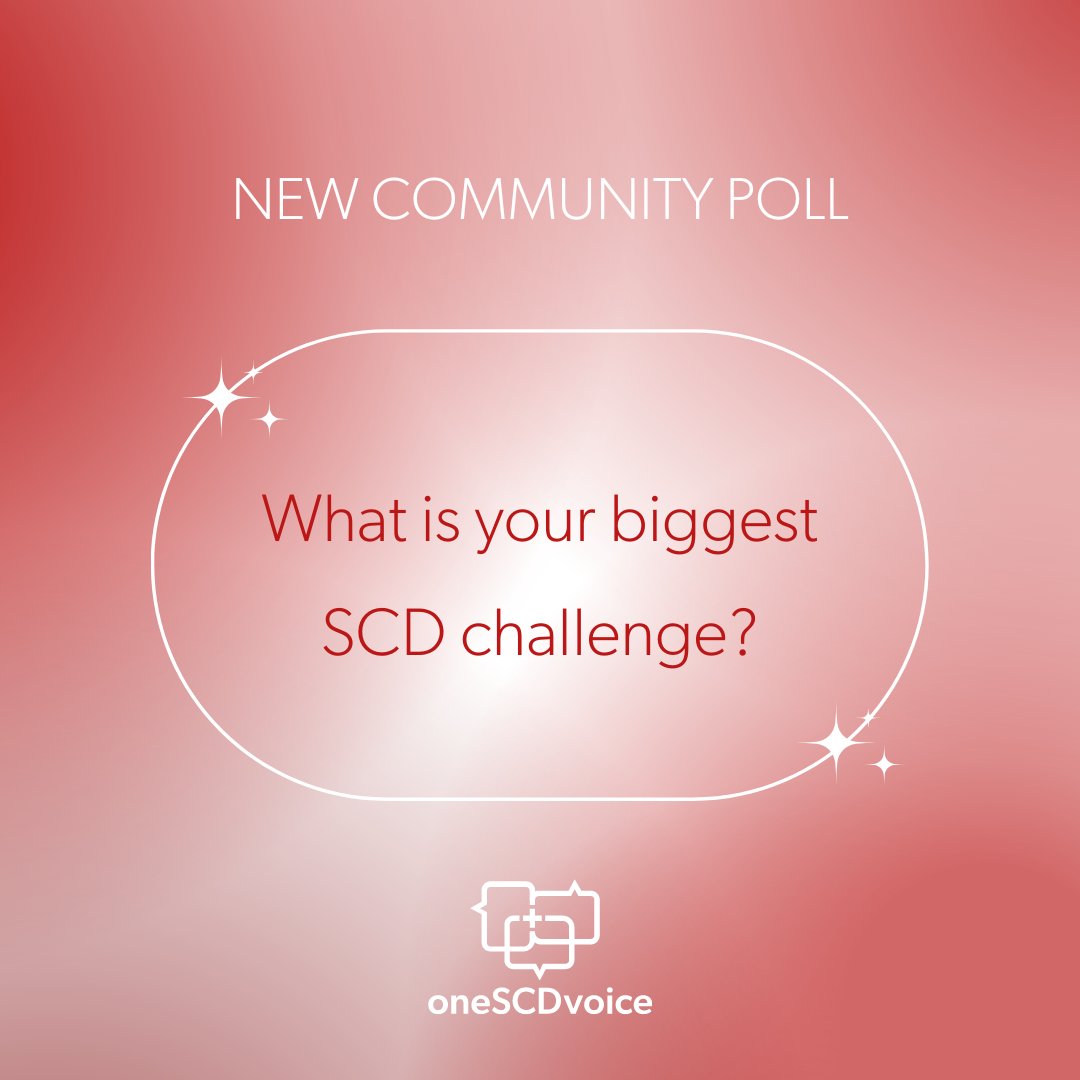 oneSCDvoice's tweet photo. Our latest community poll asks you to select the one SCD challenge that has the biggest impact on your everyday life. Please take a moment to respond: https://t.co/NGVSxazAZB
 #SCD #SCDAwareness #SickleCell ​#SickleCellDisease #oneSCDvoice https://t.co/inVIR4BcRX