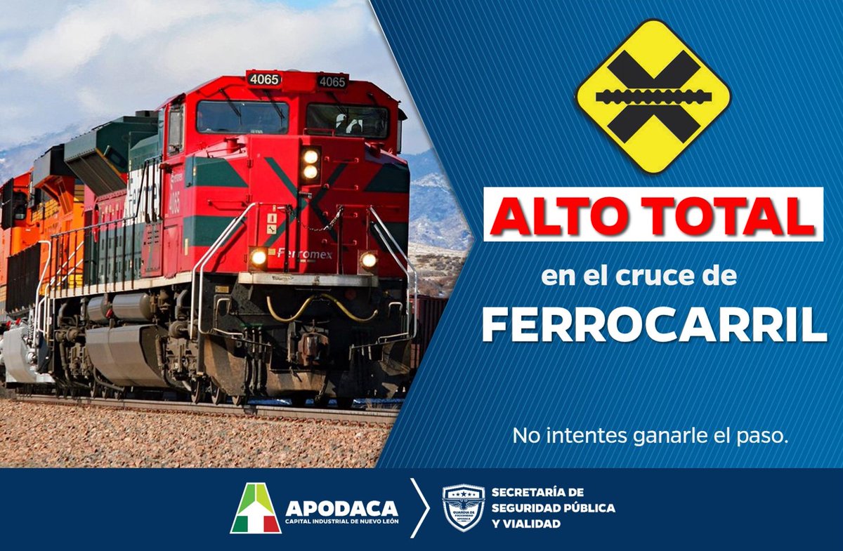 #Conductor NUNCA intentes ganarle el paso, una mala decisión puede cambiar tu vida en un segundo. ALTO TOTAL en cruce de Ferrocarril. #MásCulturaVial
@Cicmty @MtyFollow @AsiEsMonterrey