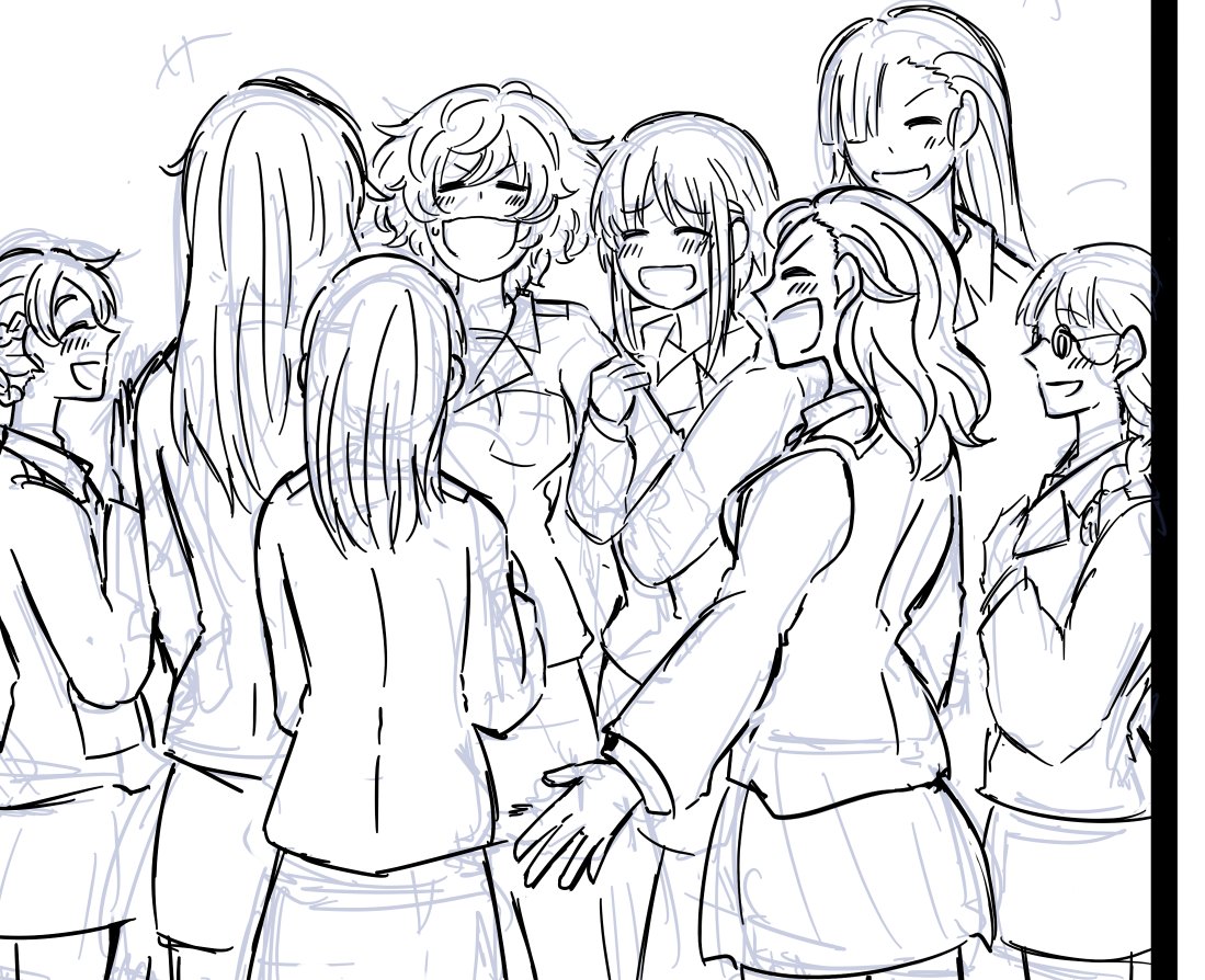 僕のみほゆか大学がだいぶ賑やかになってきたぞー。
前回の大学本では西さんだけだったけど、福田、ローズヒップ、アキ、カルパッチョ、オレンジペコを新たに加えてみた。 