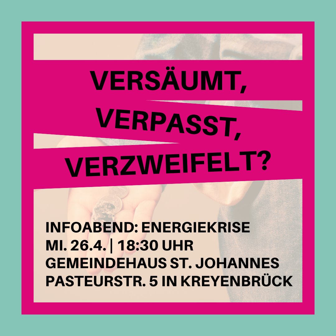 Infoabend: Energiekrise

#Ol2604 #solidarischOL #solidarischausderkrise #OLstadtfüralle #Energiekosten #Inflation #Preissteigerung #Stadtteilarbeit #Wohnraum