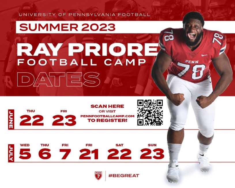 Thank you for the camp invite! <a href="/PENNfb/">Penn Football</a>
