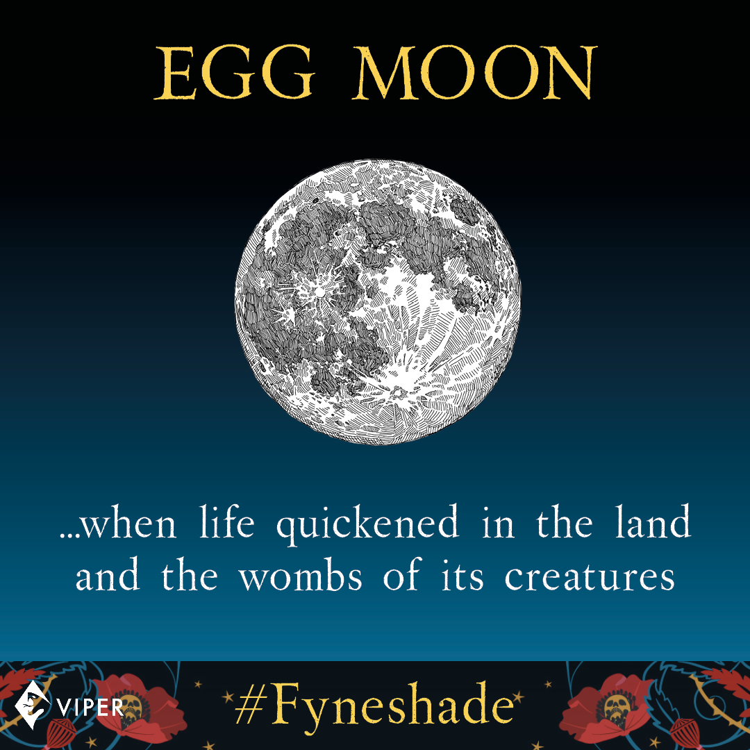 ViperBooks's tweet photo. 🌕 G I V E A W A Y 🌕

Today marks April's full moon, traditionally known as the Egg Moon. The Egg Moon marks a pivotal point in @KateAGriffin's gloriously gothic novel #Fyneshade, so today we're giving away 5 proof copies! 🖤

To enter, RT before midnight 6th April. UK only! https://t.co/ExSBzuok37