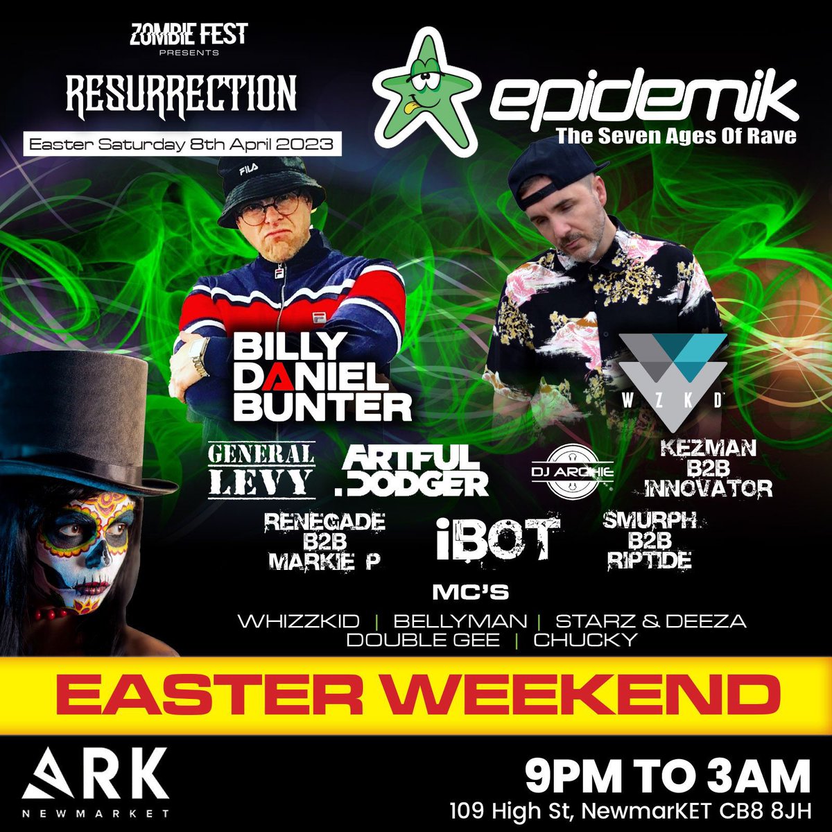 THIS SATURDAY 8th -Newmarket <a href="/DJBillyBunter/">BILLY DANIEL BUNTER</a> <a href="/ArtfulDodgerMC/">The Artful Dodger</a> <a href="/iamdjarchie/">I am DJ Archie</a> <a href="/starzndeeza/">Starz & Deeza</a> <a href="/djkezman/">Dj Kezman Official</a> <a href="/NewmarketRace/">Newmarket Racecourse</a> <a href="/pauloakenfold/">Paul Oakenfold</a> <a href="/MCWhizzkid/">Whizzkid</a>