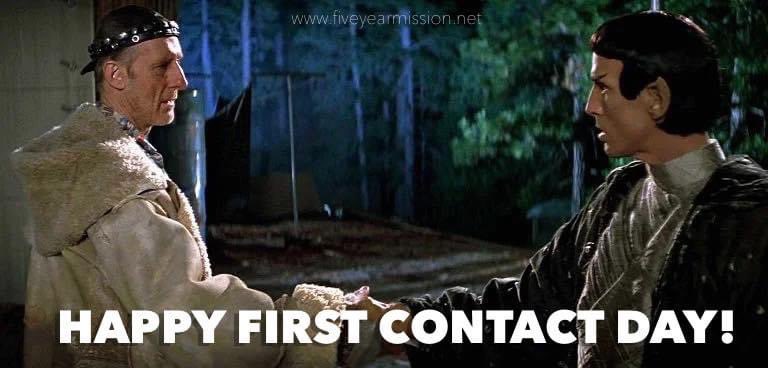 EnsignRosa's tweet photo. Happy First Contact Day!!!

Are we all still on for meeting up in 40 years? 😅🖖🏻 https://t.co/XKG8DUVZBj