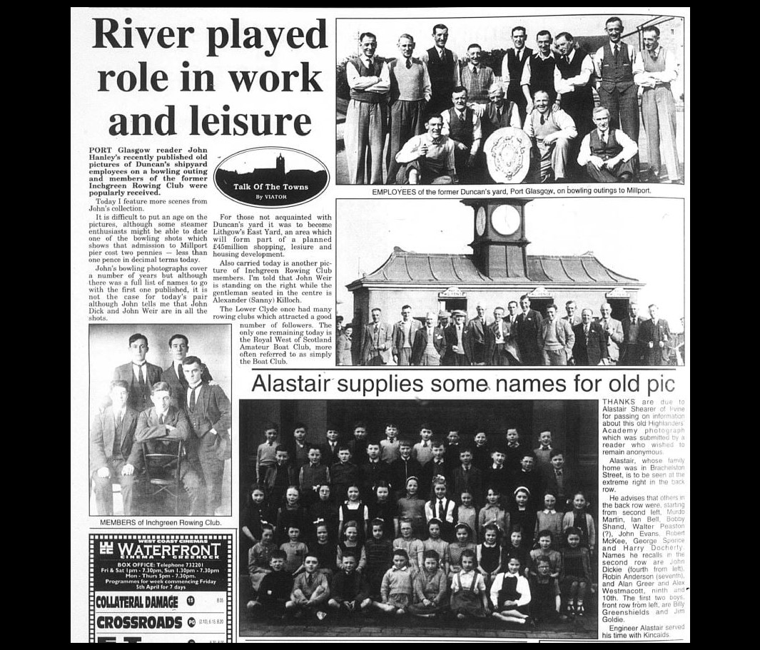 #PortGlasgowSocialHistory #GreenockSocialHistory #DuncansYard #InchgreenRowingClub #HighlandersAcademy 

Duncan's Yard, Port Glasgow 

Greenock Telegraph, 5 April 2002

More here facebook.com/groups/3556504…