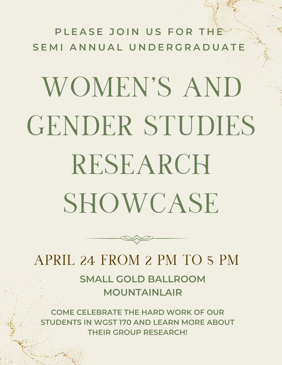 Join us for the Women’s and Gender Studies Research Showcase!
