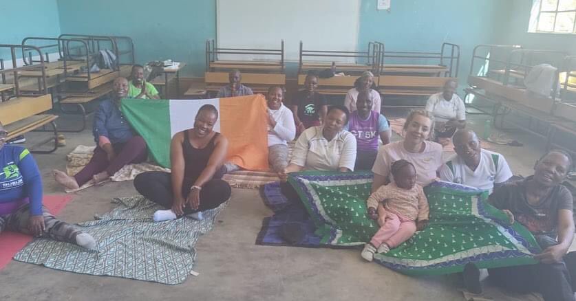 ActionIreland's tweet photo. A mindfulness timeout at Seboka Primary School today.  Yoga and meditation with our volunteers.
#wellbeing #mentalhealth #workingtochangethefuture #AIT #TeamAIT #actionirelandtrust #Lesotho #lesotho2023  #community #care #education #community https://t.co/nX7YExwBWj