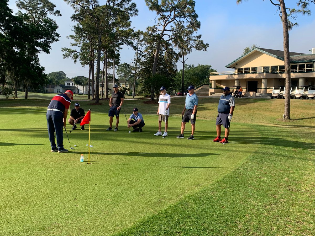 YoursOther's tweet photo. Today PGA HOPE Jacksonville at Hidden Hills Golf Club started with 18 veterans - see the pics! PGA HOPE Orlando at Royal St. Cloud Golf Links started with 20 veterans! PGA HOPE Tampa the Ken Juhn Chapter at Rogers Parks Golf Course had 14 veterans this week! #PGAHOPE #NFPGA #pga https://t.co/uMsjCBo7Ou