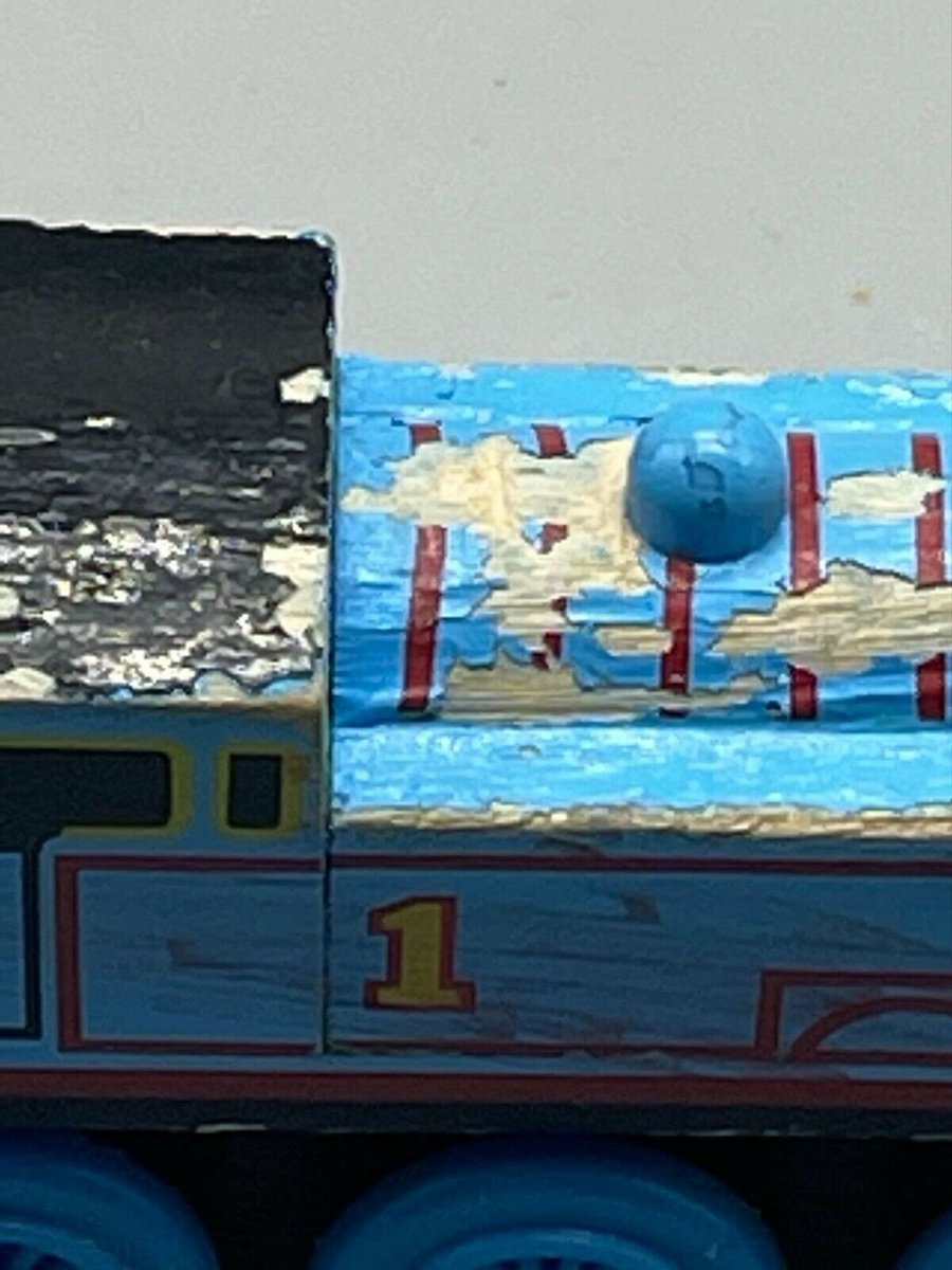 BeatUpThomasToy's tweet photo. Thomas train wooden Thomas magnetic connect 3"blue gently used wood READ 
 $15.00 https://t.co/Xt58uIsmse