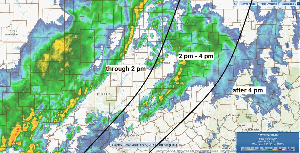 NWS Wilmington OH on Twitter "[115 pm] Here is our updated thinking on