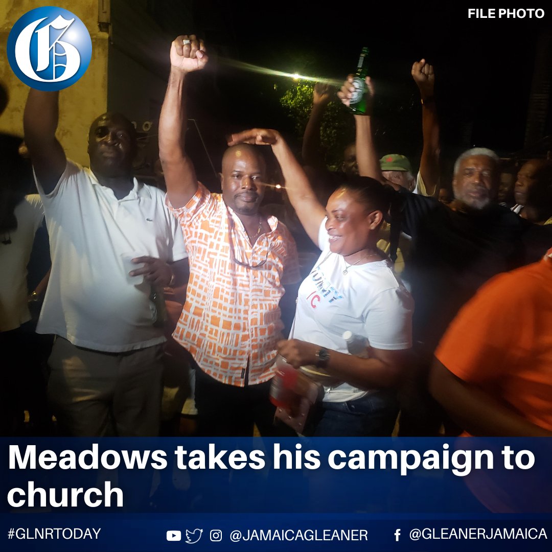 Former Jamaica Labour Party senator, Dennis Meadows, who has been campaigning relentlessly to be selected as the <a href="/JamaicaPNP/">PNP Jamaica</a> standard-bearer for the Trelawny North constituency in the next general election, took his campaign to church on Sunday

Read more: jamaica-gleaner.com/article/news/2…