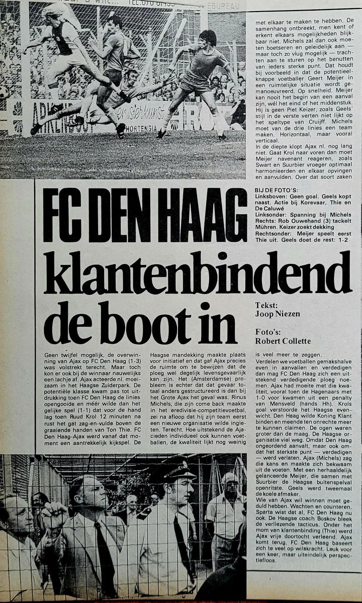 OldFootball11's tweet photo. #ADODenHaag v #Ajax, September 1975.  
#eredivisie #FCDenHaag #Zuiderpark. 
#adoaja 1-3  

📷 Voetbal International https://t.co/eDC989FOJr