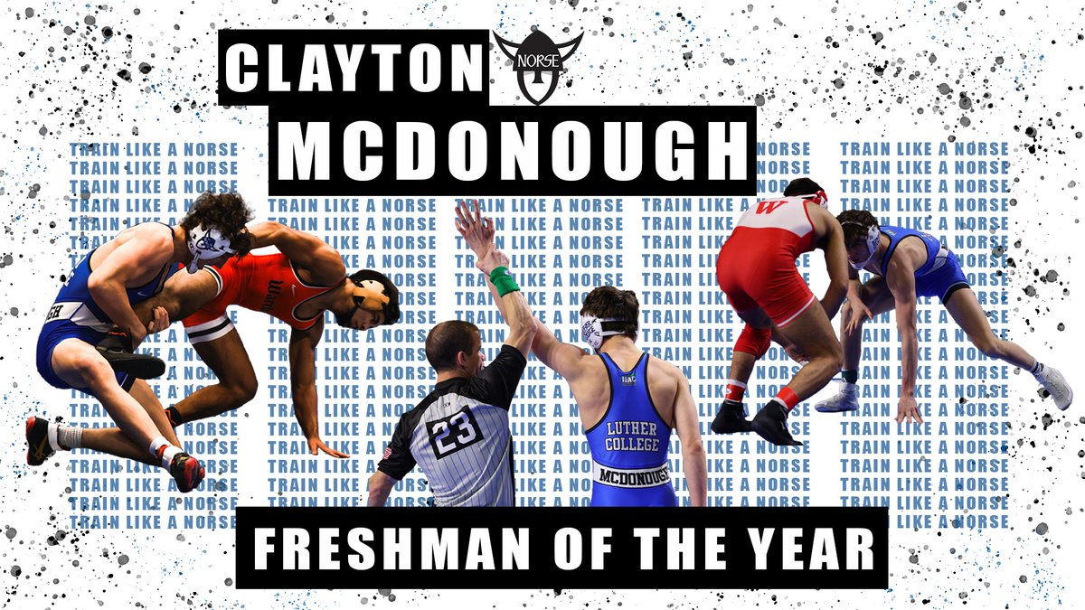 Big first season impact for Clayton McDonough! A-R-C Freshman of the Year! 

#GoNorse #NorseNation #LutherCollege