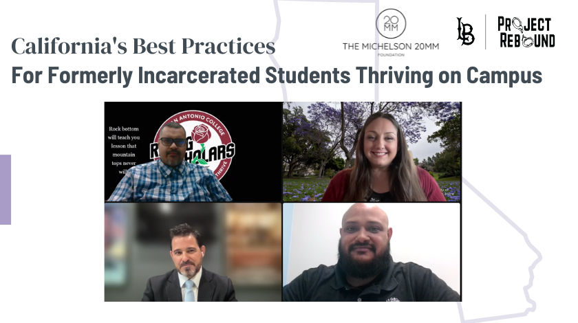During California’s Best Practices For Formerly Incarcerated Students Thriving on Campus, the panelists discussed the barriers they have encountered in the educational system as formerly incarcerated individuals and how they overcame them.

Learn more: 20mm.org/2023/04/05/how…
