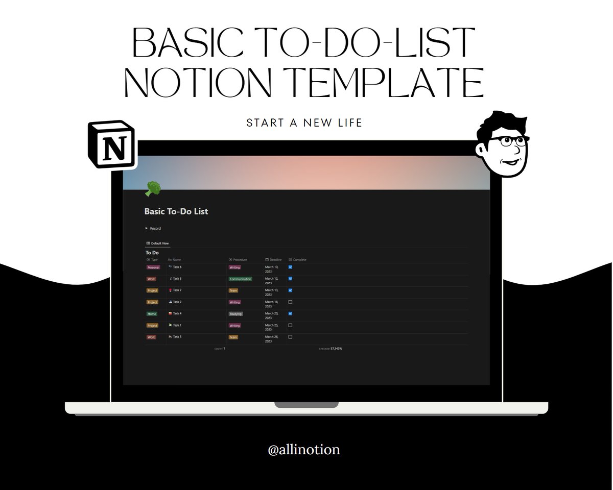 allinnotion's tweet image. 📝 Crush your to-do list with my FREE Notion template! 🚀 Download now on Gumroad and take the first step towards a more productive you. #Notion #Productivity #notionai  #Gumroad #todolist @NotionHQ @SaveToNotion