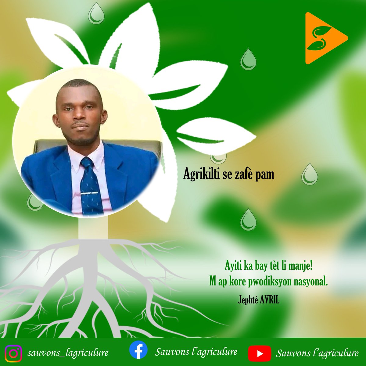 S_Lagriculture's tweet photo. Jephté AVRIL di agrikilti se zafè pa l.
E ou menm???

Yon senp afich sifi pou sansibilize antouraj ou .
https://t.co/UDS01MdVrC https://t.co/ueeXQlLZoF