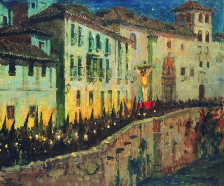 Art of the Day: "La Procesión del Silencio, Granada". Buy at: ArtPal.com/apperleyart?i=…