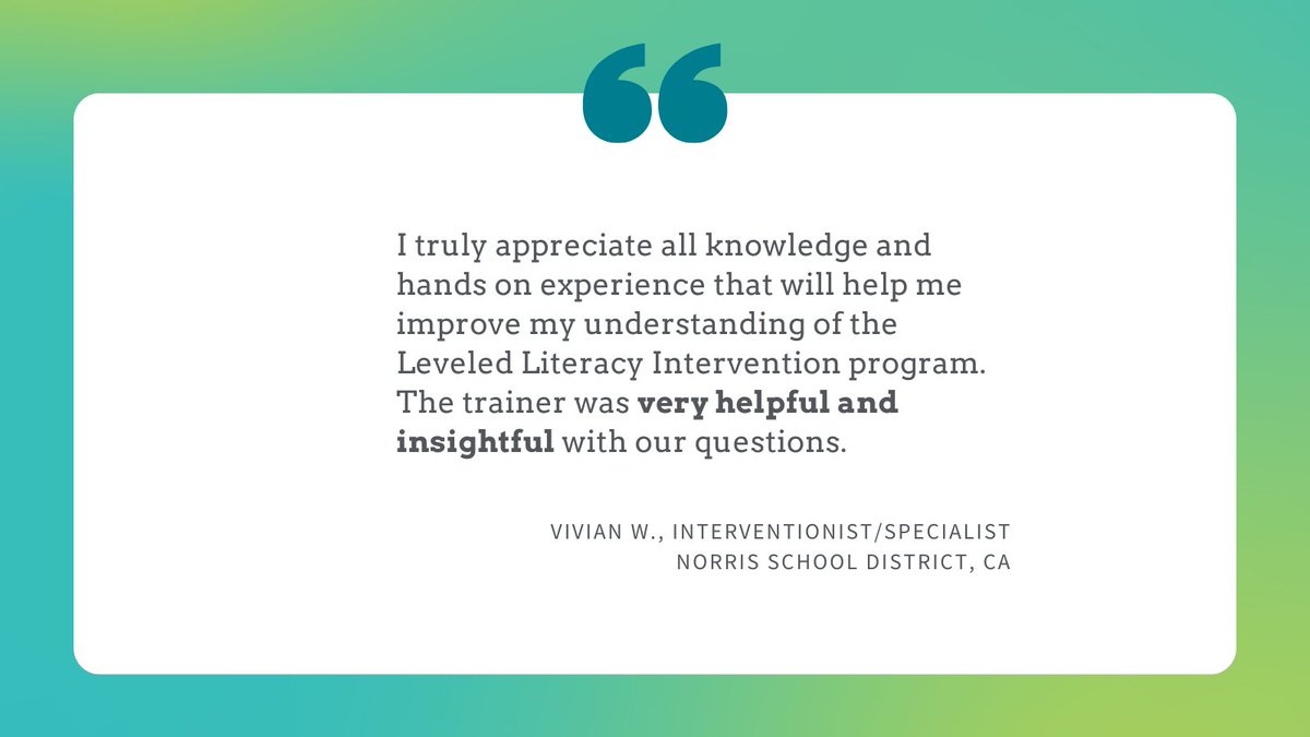 CTRLIT_Teaching's tweet image. ☀️Round out your learning with our upcoming #LeveledLiteracyIntervention trainings! Visit crrlc.lesley.edu/pd for details.

-June 1-2: Going Deeper with LLI
-Aug 14-16 &amp;amp; Oct 11-13 LLI in grades 3-8
-Aug 15-17 &amp;amp; Oct 11-13: LLI in grades K-2

#literacyintervention #edutwitter