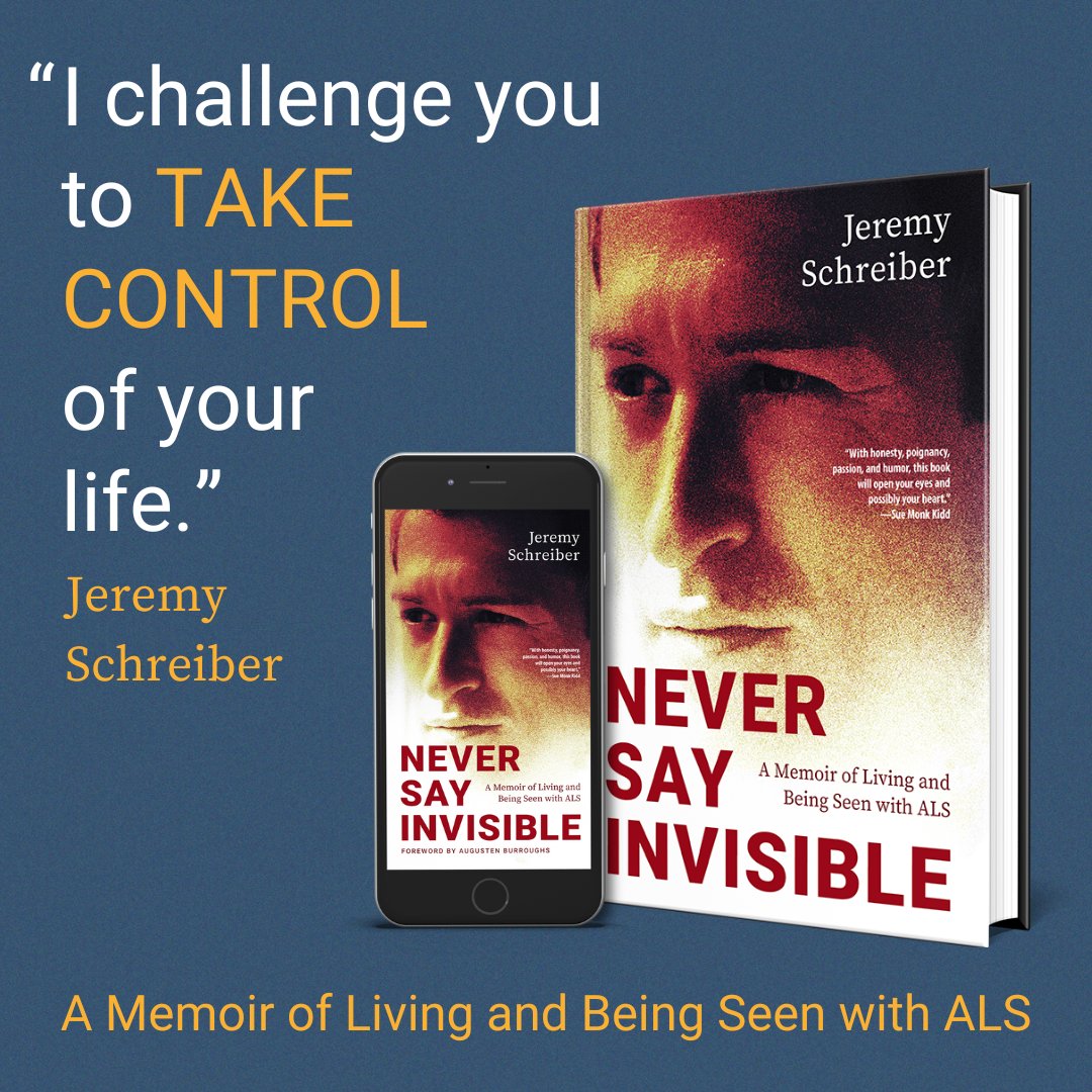 @JeremySchreiber's #memoir, “Never Say Invisible: Living and Being Seen with ALS,” is full of information and advice for other people who have #ALS and their family, friends, and care providers.

GET YOUR COPY. It will help. amzn.to/3y8Fsg5

#ALSAdvocacy #EndALS