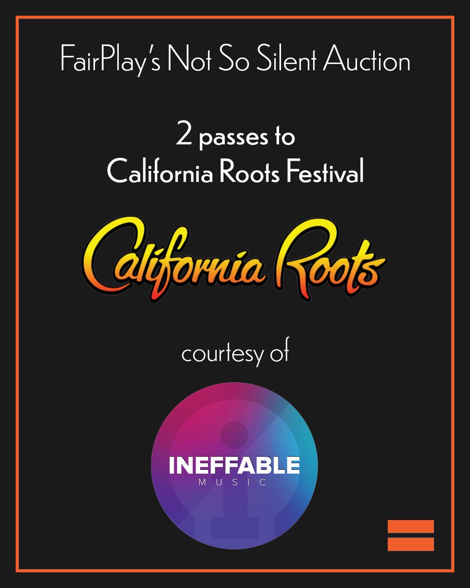 Bid on TWO passes to <a href="/Calrootsfest/">California Roots</a> courtesy of <a href="/IneffableMusic/">Ineffable Music Group</a> 

32auctions.com/organizations/…