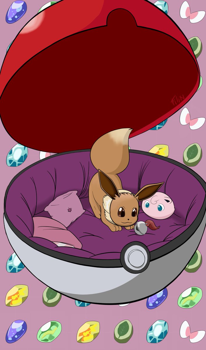 Filin_Feather's tweet photo. Comme promis la semaine dernière :
#Eevee 
#pokeball https://t.co/06BWBEYIfp