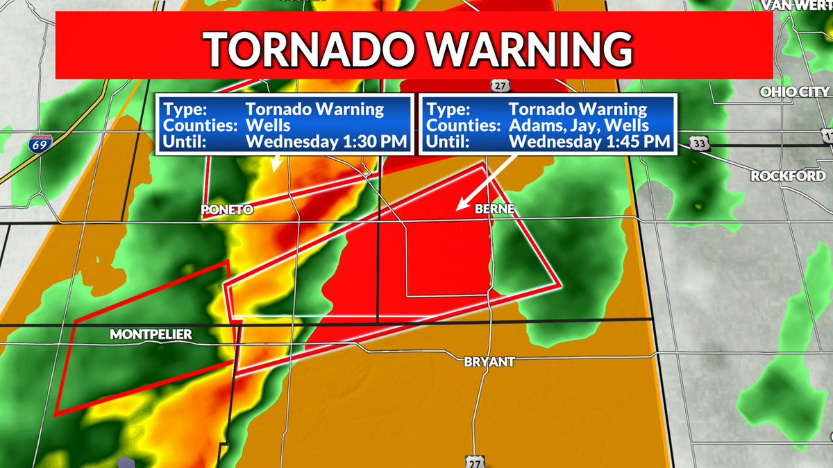 WANE 15 Weather on Twitter "The southern Tornado Warning has been